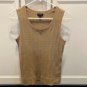 Talbots sleeveless cable knit sweater